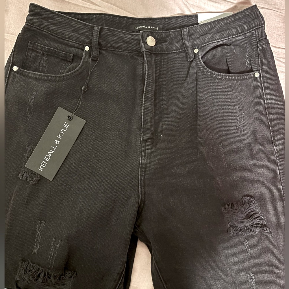 Kendall & Kylie • Distressed Black Jeans